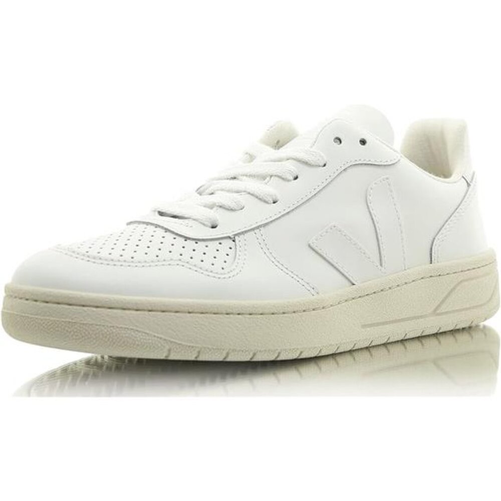 Veja Women's V-10 Lace Up Sneakers, Extra White - Picture 7 of 7